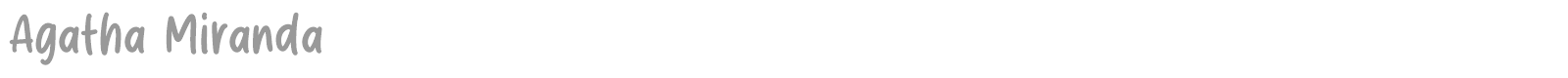 Agatha Miranda font preview